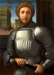 Francesco Granacci - Portrait of a Man in Armour